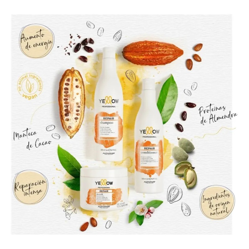 Kit Yellow Repair Profesional Shampoo + Acondicionador 500ml