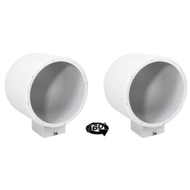 Rockville 2) Rockville MAC80W 7.7" 360° Swivel White Aluminum Surface Mount Speaker Pods