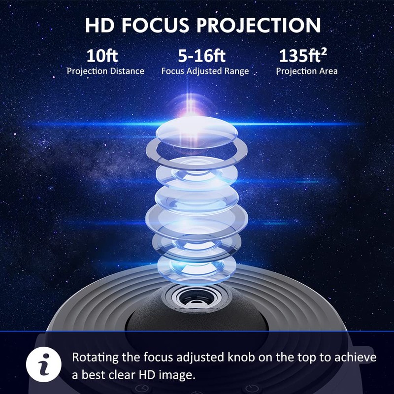 Elec3 Star Projector,Planetarium Projector for Bedroom Ultra Clear Galaxy Night