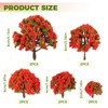 Yetaha 10pcs Model Trees Red Flower Train Trees Model Train