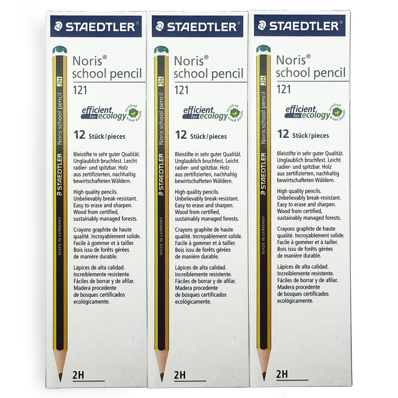 Staedtler Noris School Pencils 121 - 2H Grade [Pack of