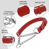 OOPSDOGGY Leather Martingale Dog Collar - Reflective Adjustable No Pull