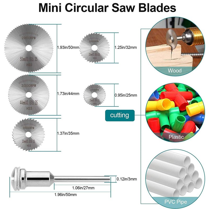 Cutting Wheel Set Compatible with Plastic 60pcs for Rotary Tool,
