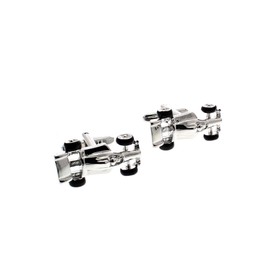 Zac's Alter Ego Silver Formula One Racing Car Cufflinks in Gift Box