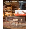 2-Tier Commercial Countertop Bakery Display Case Clear Acrylic Bread Box