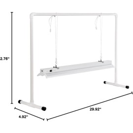 iPower LED Grow Light Stand Natural White Full Spectrum for Indoor Plant Starting Seeds and Propagating Cuttings, Height Adjustable, 2 Feet