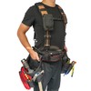 KUNN Carpenter Padded Tool Belt Suspender Tool Harness with Moveable