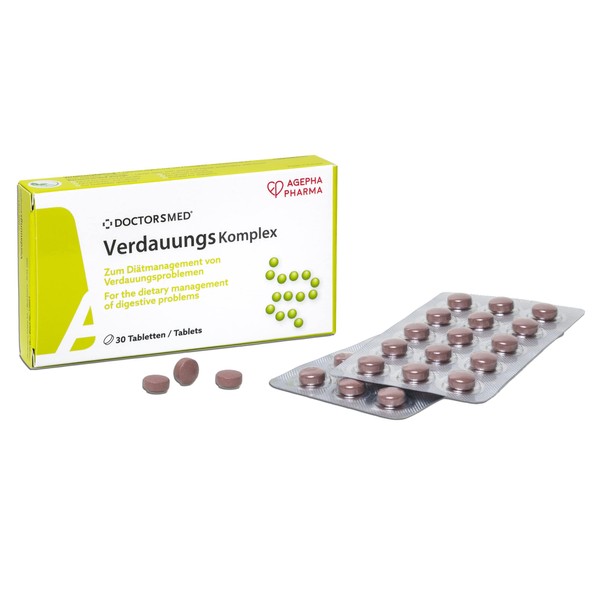 Verdauungs Digestive Supplement Tablets | Natural Alternative to Digestive Enzyme Help against Bloating, Indigestion, Cramps, and Constipation | 100% Natural Ingredients | Indigestion Relief Tablets