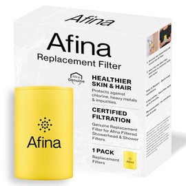 Afina Replacement Filter for Afina Filtered Showerhead & Shower Filter - High Pressure Shower - Reduces Dry Itchy Skin, Dandruff, Eczema, and Dramatically Improves The Condition of Your Skin and Hair