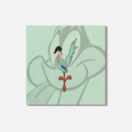 Unbranded Roadrunner Cartoon 4'' X 4'' Square Wooden Coaster