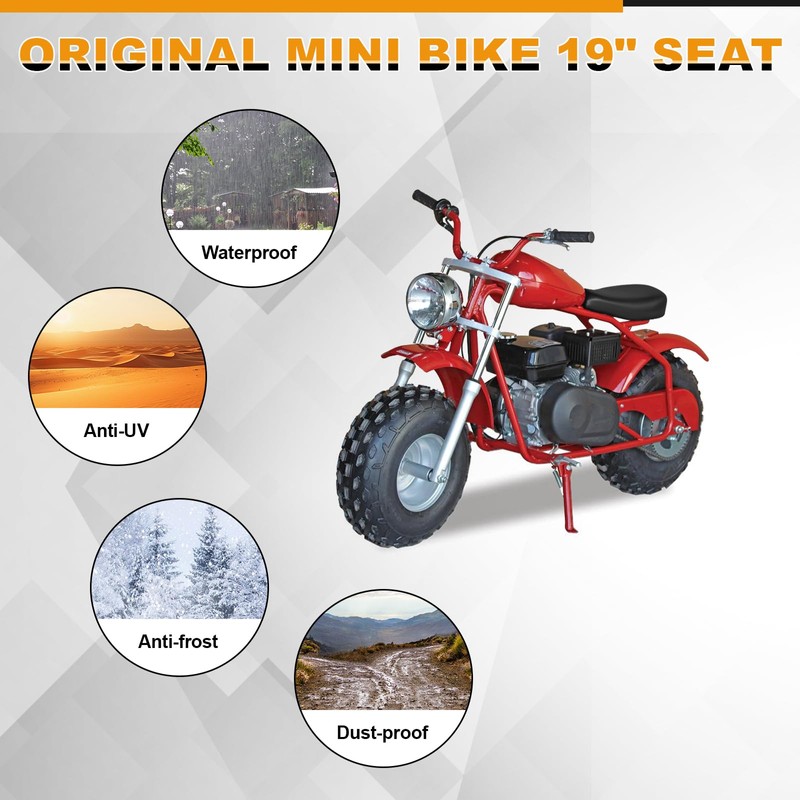 Kistrba Mini Bike Seat Replacement for 15'' Coleman CT200u-ex