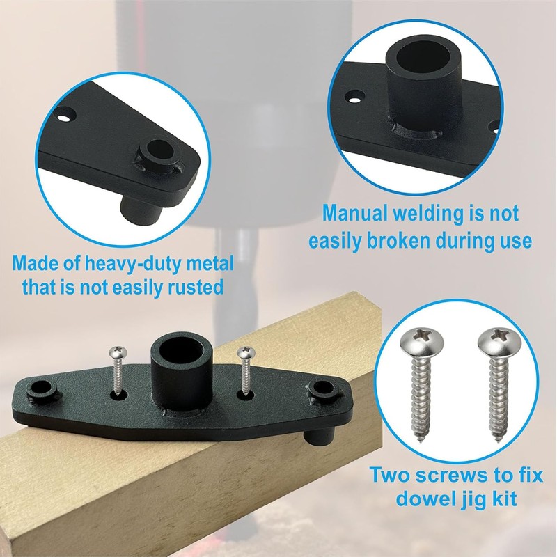 Dowel jig Kit Floating Shelf Bracket Drill Guide Woodworking for