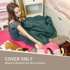 Nobildonna Storage Soft Toy Bean Bag Chair Cover Only Without Filling for Kids Adults. Lazy Sofa Beanbag Stuffed Animal (110x89cm)