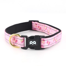 QQPETS Reflective Dog Collar with Soft Neoprene Padded Breathable Nylon Pet Collar Adjustable for Small Medium Large Dogs