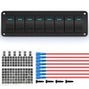Joinfworld 8 Gang Rocker Switch Panel Waterproof 12V Blue LED