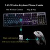 Rechargeable Gaming Keyboard Mouse Combo,2.4G Wireless Backlit Mechanical Feeling Ergonomic