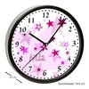 CreaDesign, WU-31-1030-02 Stars Pink Wall Clock for Children's Room, Silent