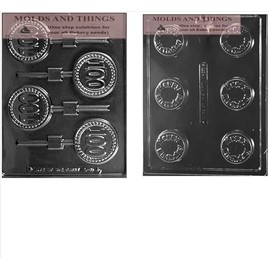 100 Lolly Chocolate Candy Mold and Happy Birthday Cookie Numbers Numbers and Letters Chocolate Candy Mold with © Molding Instructions
