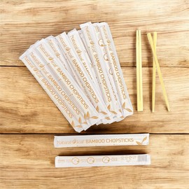 HOT BARGAINS 500 x Reusable Bamboo Chopsticks – 20cm, Individually Wrapped, Premium Quality, Lightweight Natural Bamboo, Ideal for Personal Use, Restaurants & Cafés (20cm, 500, Count)
