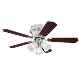 Westinghouse 7231900 CONTEMPRA TRIO Indoor Ceiling Fan with Light, 42 Inch, BRUSHED NICKEL