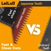 LEILUO 100 Pcs Multitool Blades Japanese Teeth Fast Cutting Oscillating