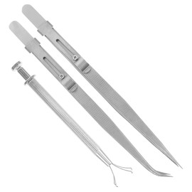 Gadpiparty 1Set Heavy Duty Stainless Steel Jewelry Tweezers Precision Tool for Crafting Beading and Gemstone Handling Lightweight and Durable Design