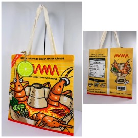 Cute Canvas Tote Shopping Bag Shoulder Bag  THAI Mama มาม่า ต้มยำกุ้ง TOM YUM KUNG