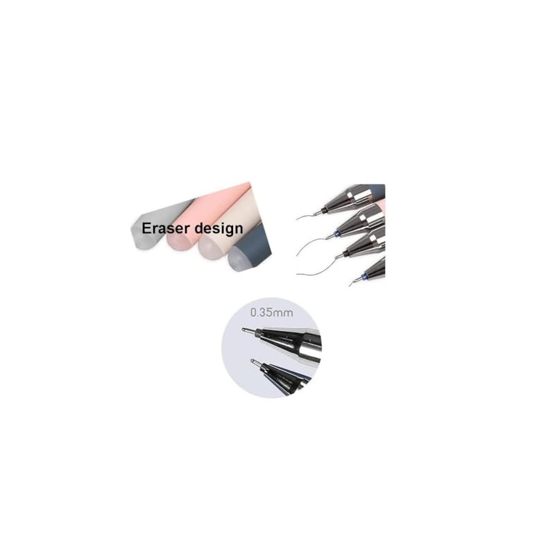 Office Boutique Decorative Erasable Gel Pens – Set of 4,