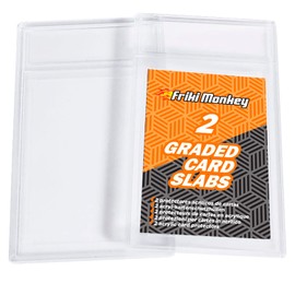 Card Slabs Acrylic Card Sleeves, PSA Format, 2 Card Stands, Acrylic, 2 Slabs for PSA, CGC or Similar, Card Sleeves for Football, Magic, Yugi-Oh, Dragon Ball, PSA Cases
