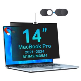 Magnetic Privacy Screen for MacBook Pro 14 Inch (2021-2024, M1, M2, M3,M4 Pro & Max) Removable Laptop Privacy Filter Shield and Matte Anti-Glare Blue Light Protector