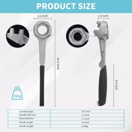 DURATECH Drum Wrench 3-in-1 Bung Wrench Barrel Opener Tool Fits 2" 3/4" Bung Cap