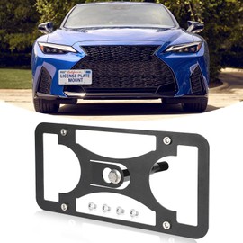 Front Bumper Tow Hook License Plate Mount Bracket Compatible with Lexus is 2021-2024, No Drill Plate Holder, Replacement Frames with Accessories Kit