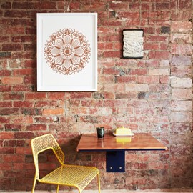 MWOOT Pack of 4 Large Mandala Stencils Kit, Reusable DIY Painting Template Accessories, Flower Craft Stencil for Painting on the Wall Floor Canvas Cushion Decoration (30 x 30 cm)