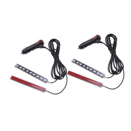 Zerodeko 2pcs Car Footwell Led Strips Single Mood Lighting for Car Interior Decor Simple Install Universal Fit