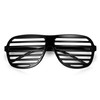 Komonee Black Shutter Shades Fun Novelty Plastic Party Retro Fancy