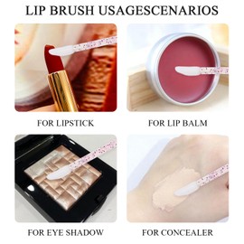 CAIYA 50 Pack Crystal Wand Disposable Lip Brushes, Lip Makeup Brushes Beauty Tool Kits, Lipstick Lip Gloss Applicator for Appling Lip Oil, Lipstick, Lash Extension, Nail Polish, Eyeshadow (Purple Red)