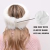 Fancylovesotio Womens Faux Fur Headband with Elastic Earwarmer Earmuff for