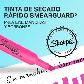 Sharpie® Tank Resaltador/Marcador de Texto, Punta Cincel/Biselada, Surtidos, 4 Piezas, 1805683