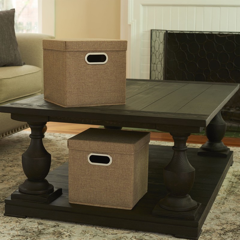 Household Essentials 802-1 Café Cube Bin Storage Set with Lids