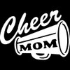Decal Stickers Of Cheer Cheerleader Mom (White) Premium Waterproof Vinyl