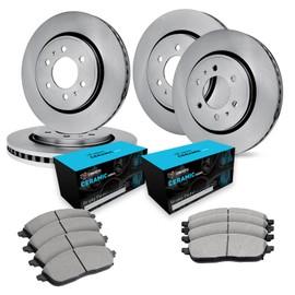 R1 Concepts Front Rear Brakes and Rotors Kit |Front Rear Brake Pads| Brake Rotors and Pads| Ceramic Brake Pads and Rotors|fits 2005-2012 Nissan Pathfinder