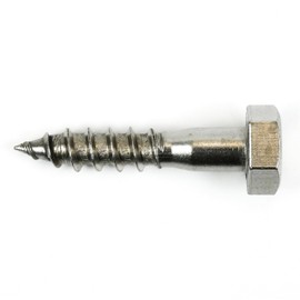 DAUMLINK® 25 hexagon wood screws made of rust-proof stainless steel DIN 571 (pack of 25) for secure attachments in wood construction (M10 x 50 mm)