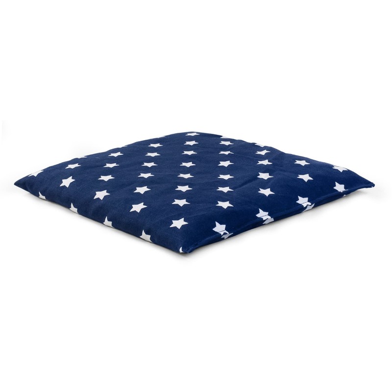 Linseed Cushion 19 x 19 cm Stars Blue - Small