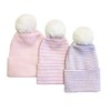 Nurses Choice Newborn Baby 3 Piece Knit Hat Set with