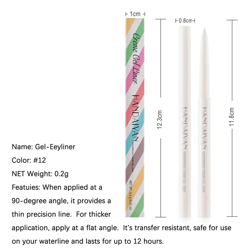 Coloured Eyeliner Eyeliner Pencils, Long-Lasting Eye Liners Waterproof Eyeliner Pencils