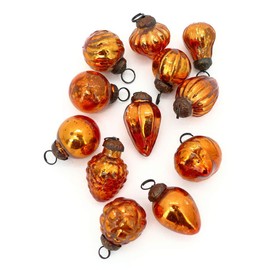 Serene Spaces Living Set of 144 Mini Copper Mercury Glass Ornaments for Holiday Décor, Measures 1.5" Long and 1.5" Diameter