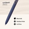 uni-ball Zento Gel Ink Rollerball Pens, 4 Black Medium Point