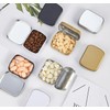 4 Pcs Small Storage Box Metal Rectangle Empty Hinged Tins