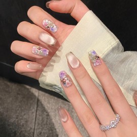 Hantyer Handmade Press On Nails 10pcs For Women(#1809,M)