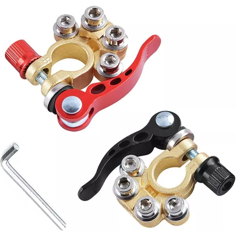 YCY Car Battery Terminal Connector Clamp 2Pcs Quick Release Adjust